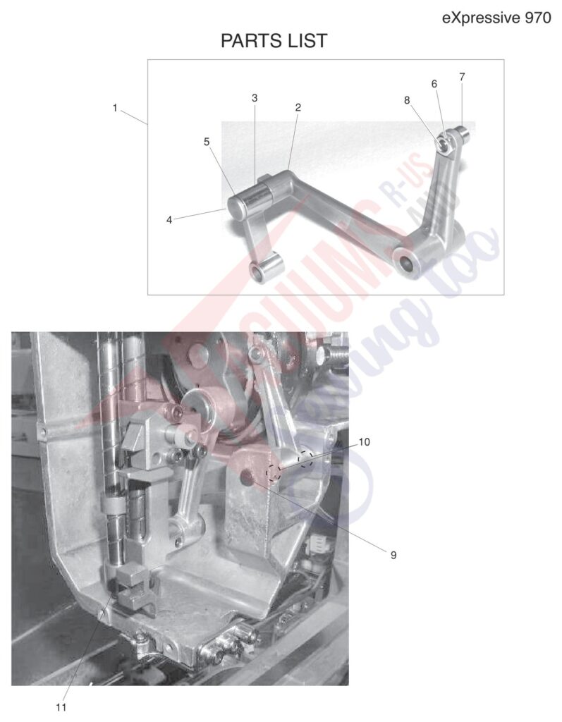 Elna EL970 V2 exploded schematic diagram (page 21)