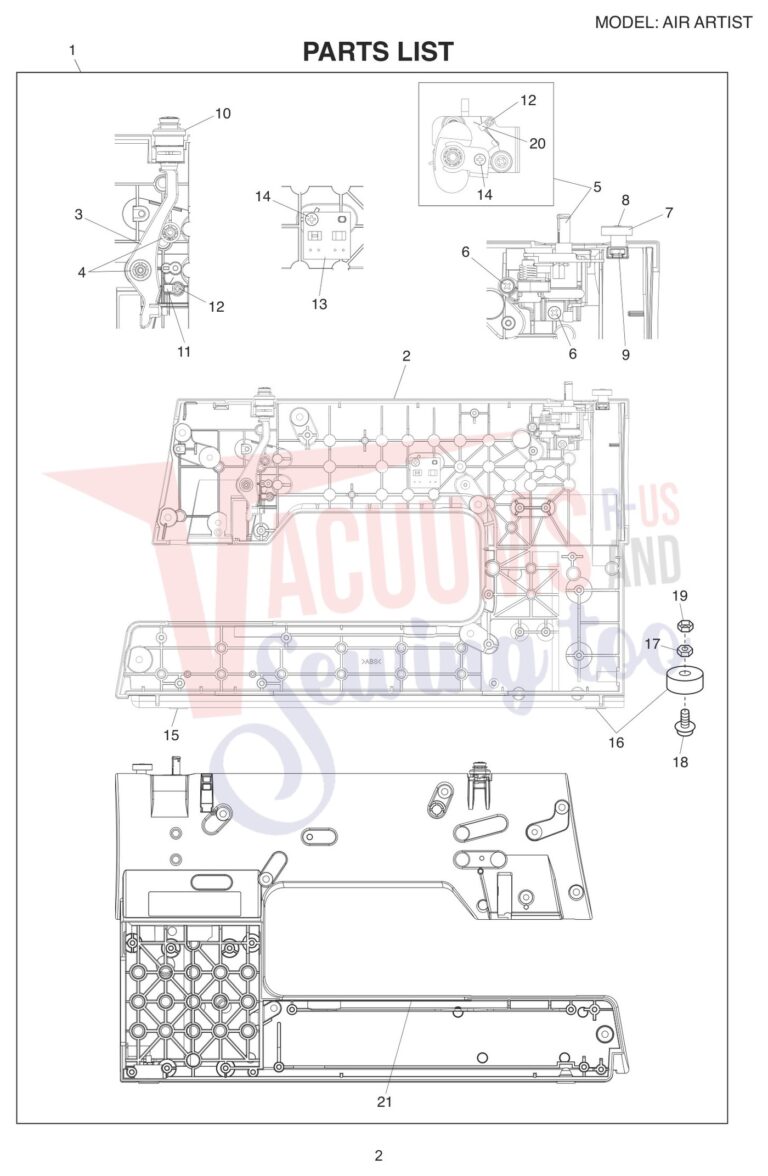Elna ELAIRARTIST schematic page 2 preview
