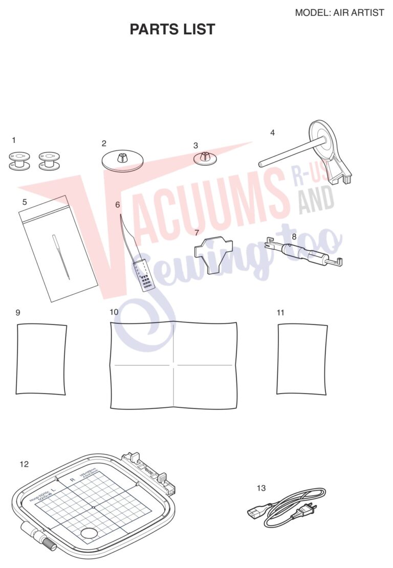 Elna ELAIRARTIST schematic page 7 preview