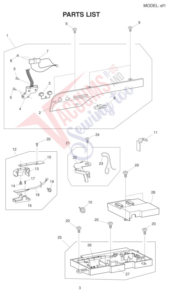 Elna ELEF1 exploded schematic diagram (page 4)