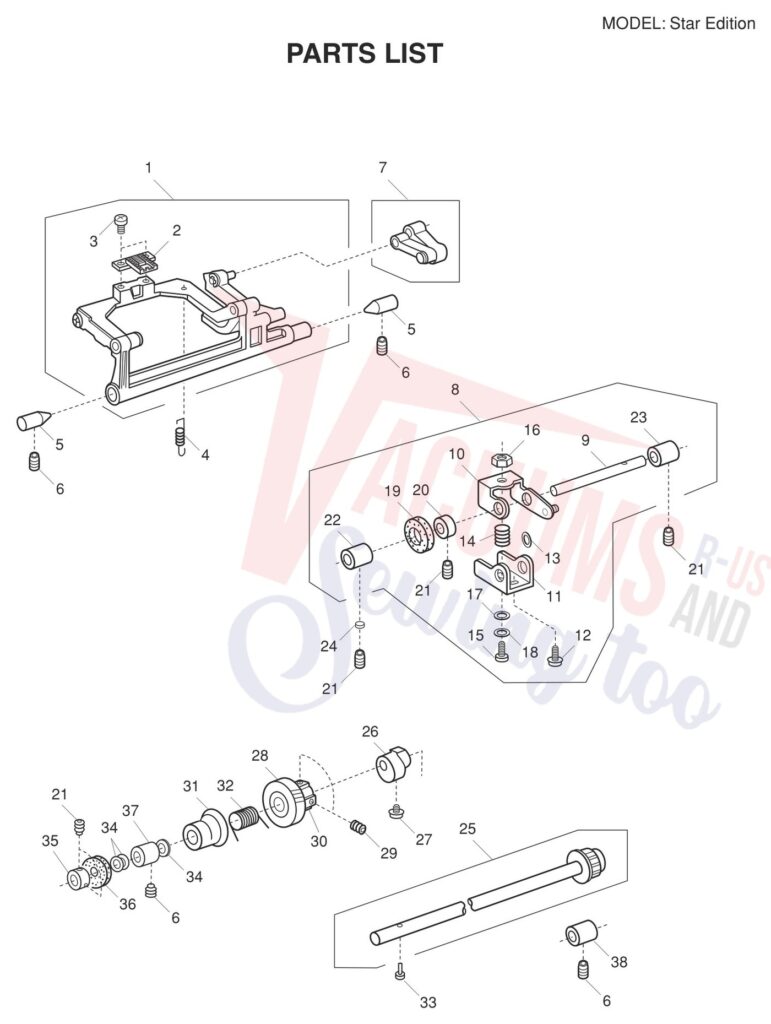 Elna ELSTAR exploded schematic diagram (page 5)