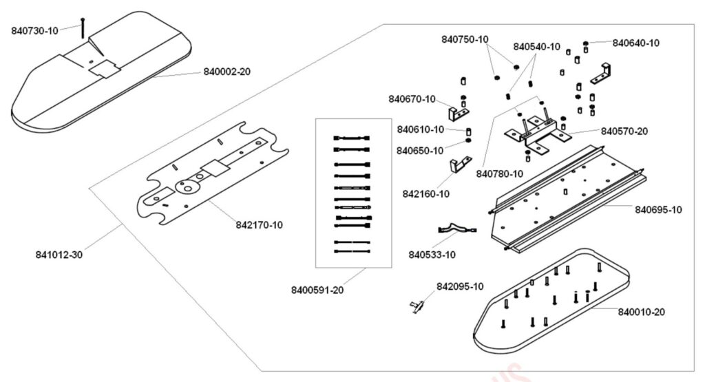 Elna EP320 exploded schematic diagram (page 4)