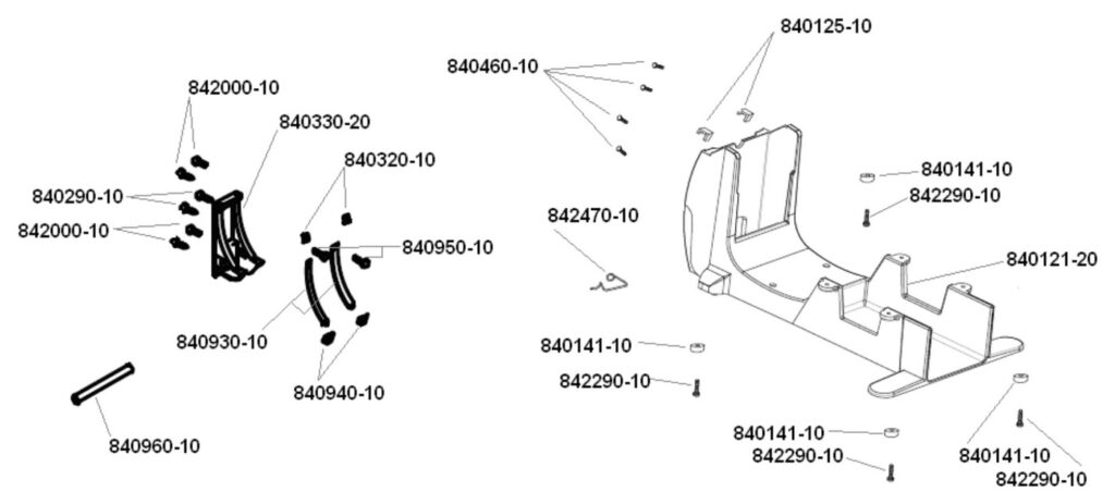 Elna EP520 exploded schematic diagram (page 3)
