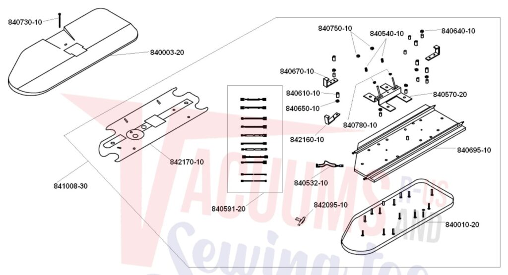 Elna EP520 exploded schematic diagram (page 4)