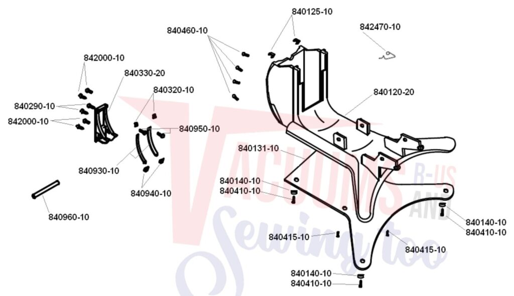 Elna EP720 exploded schematic diagram (page 3)