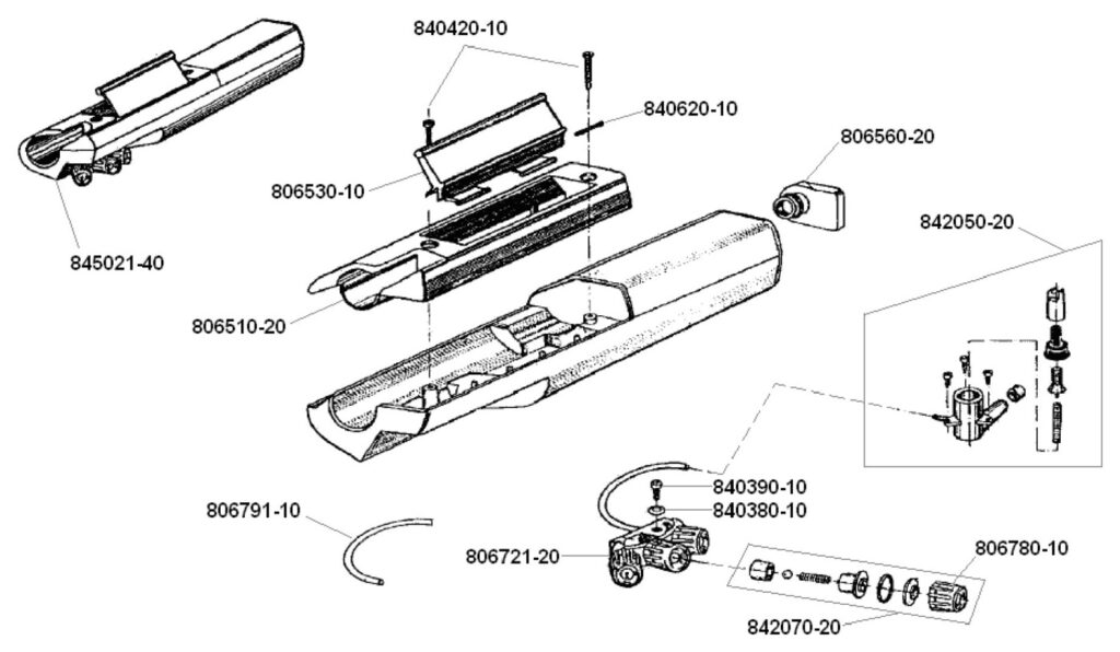 Elna EP720 exploded schematic diagram (page 7)