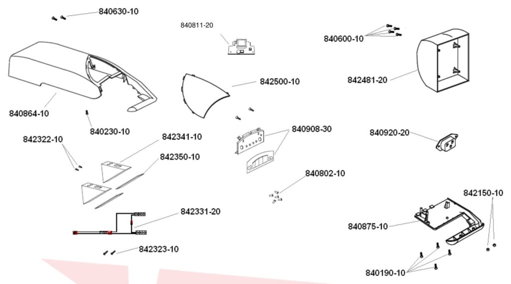 Elna EP720 exploded schematic diagram (page 8)