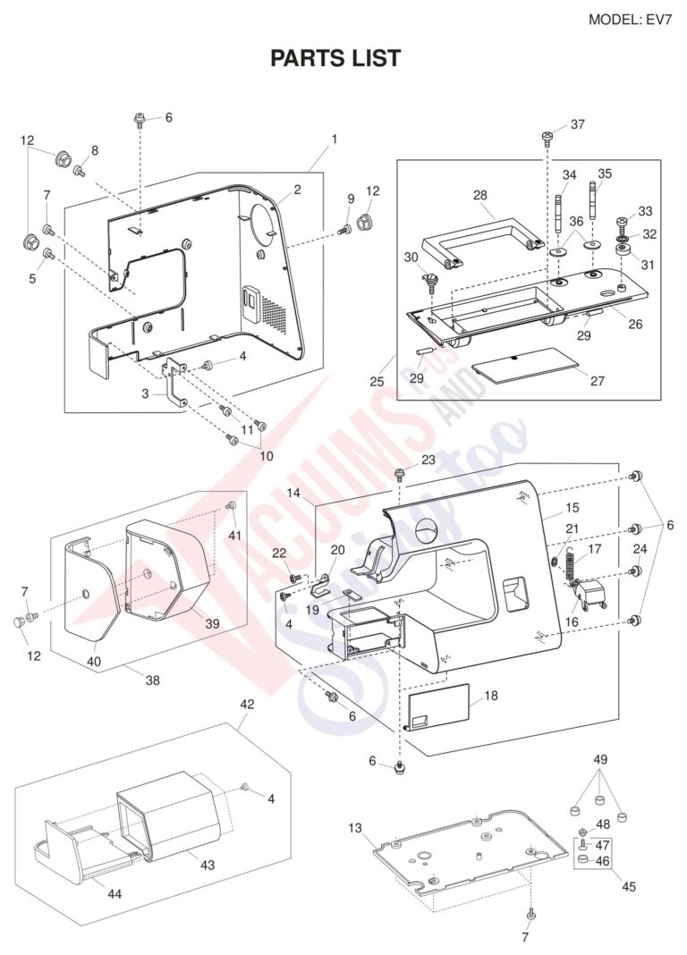 Necchi EV7 schematic page 1 preview