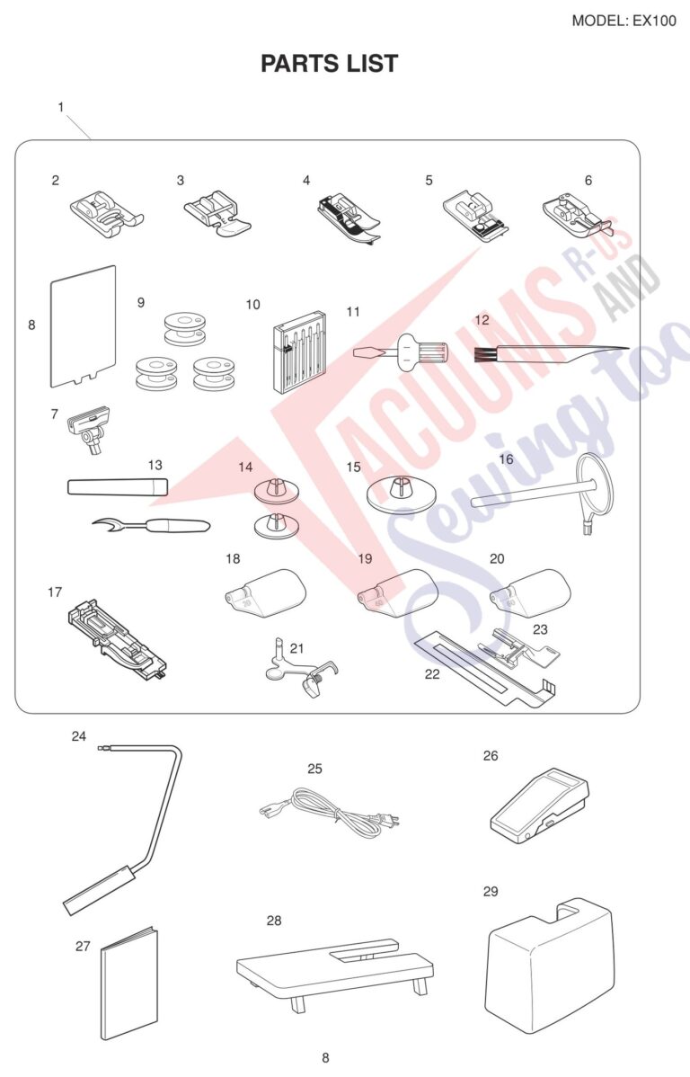 Necchi EX100 schematic page 8 preview