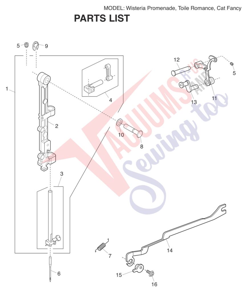Janome Fancy exploded schematic diagram (page 3)