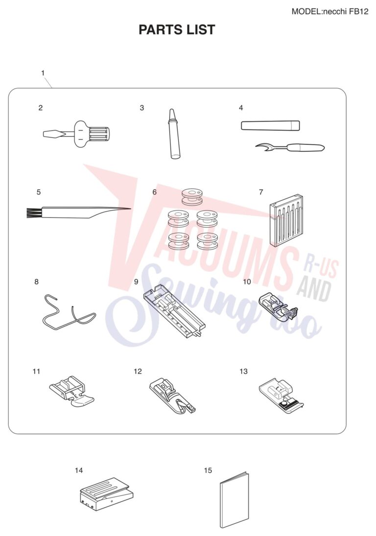 Necchi FB12 schematic page 9 preview