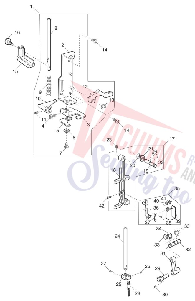 Janome FM725 exploded schematic diagram (page 2)