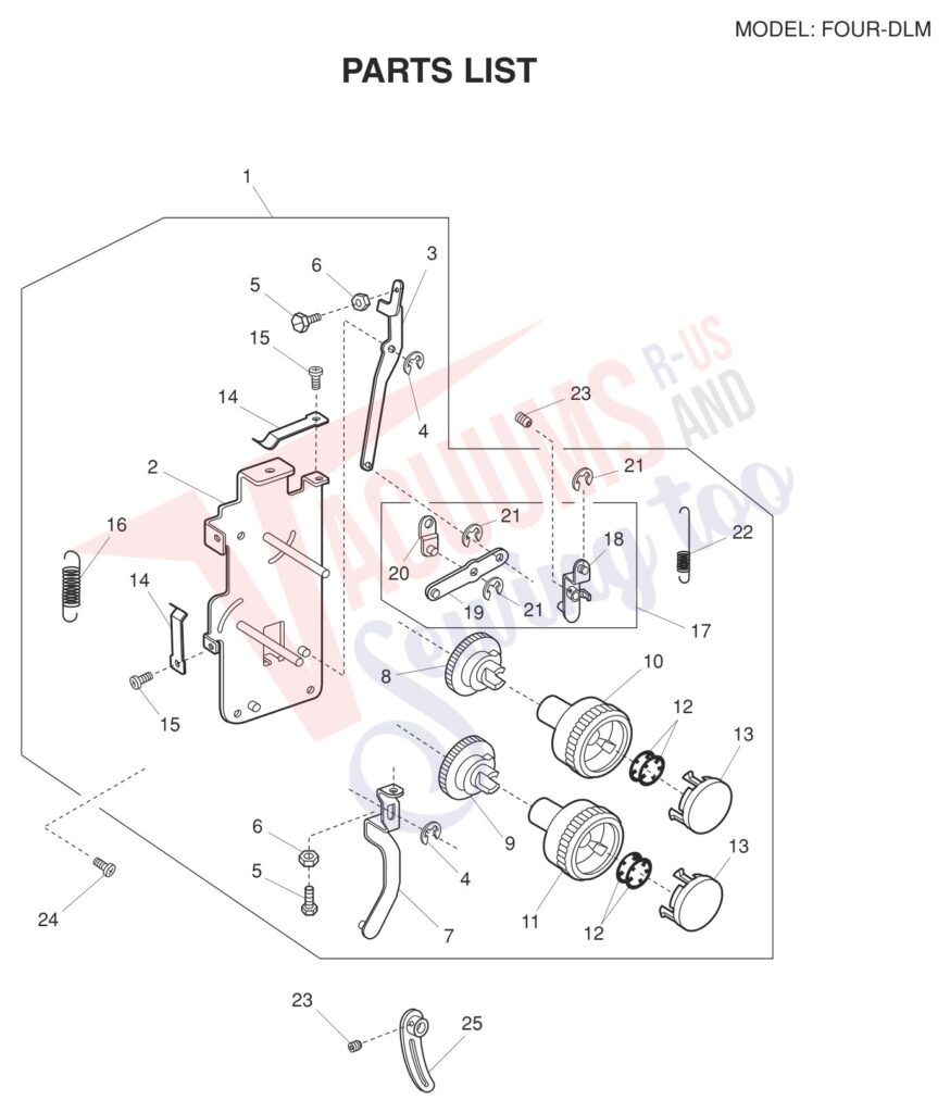 Janome Four DLB exploded schematic diagram (page 2)