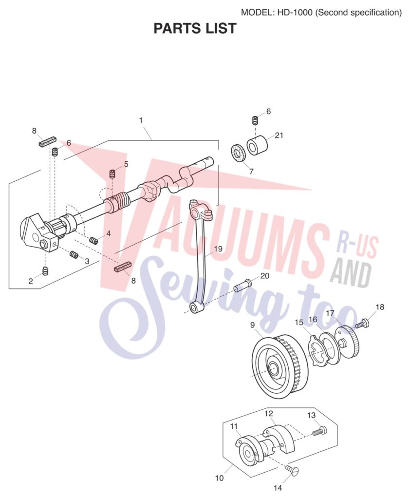 Janome HD1000BE V2 exploded schematic diagram (page 4)
