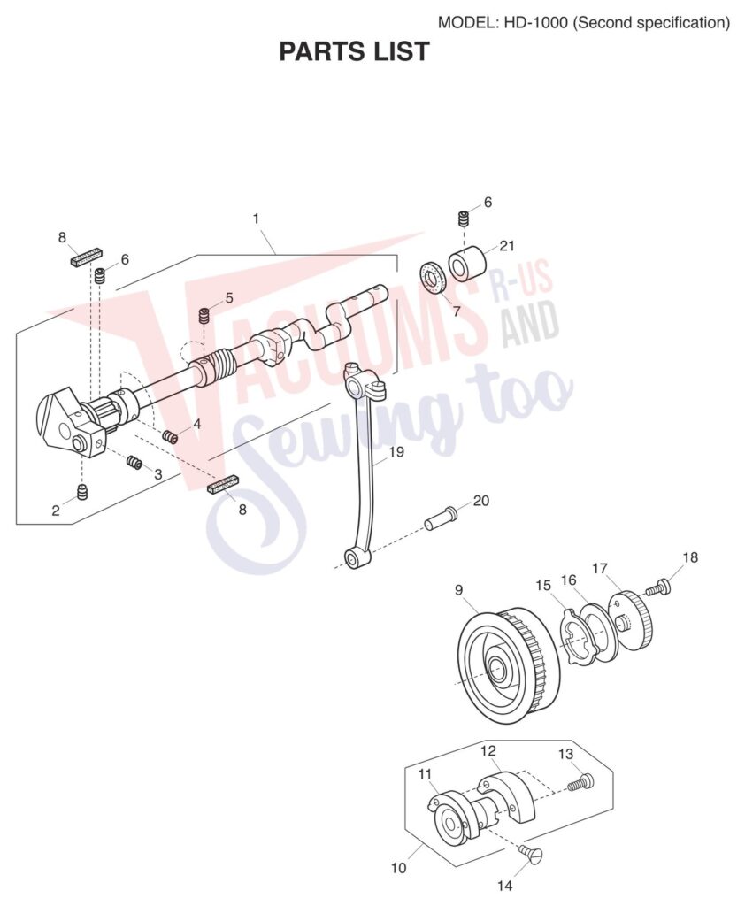 Janome HD1000 V2 exploded schematic diagram (page 4)