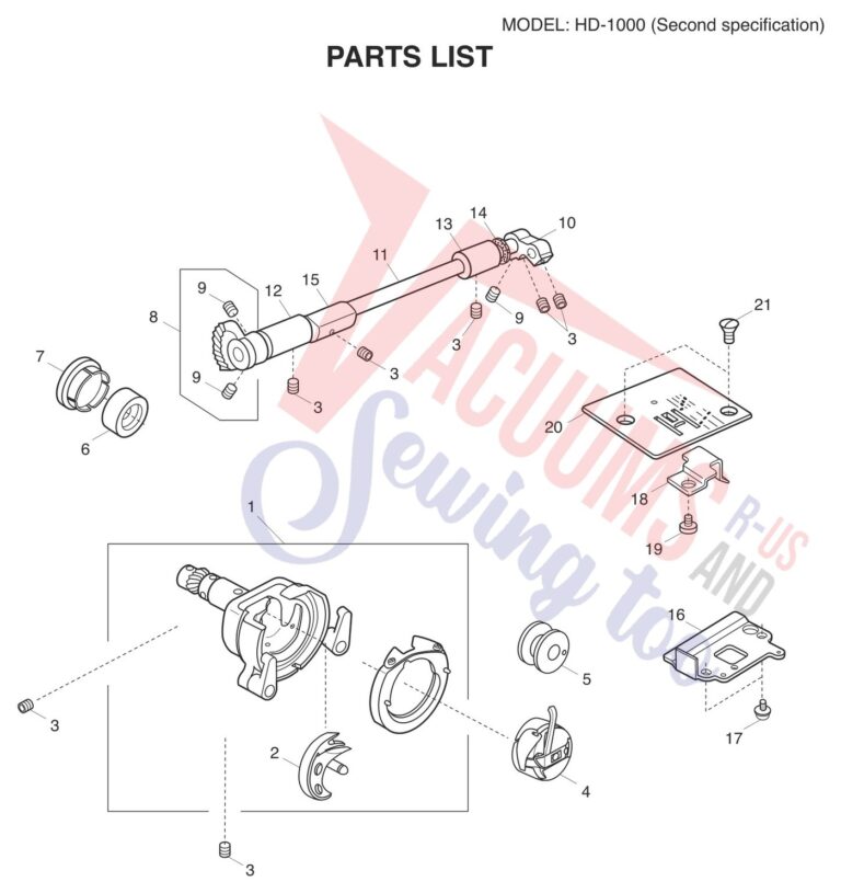 Janome HD1000 V2 schematic page 7 preview