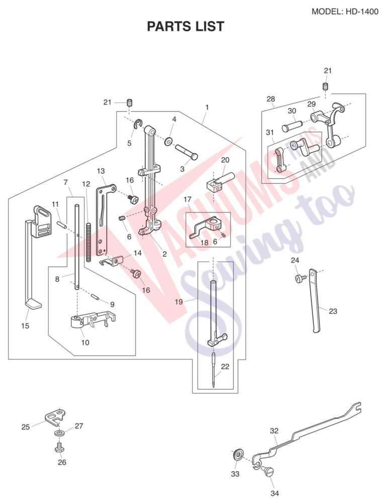 Janome HD1400 schematic page 3 preview