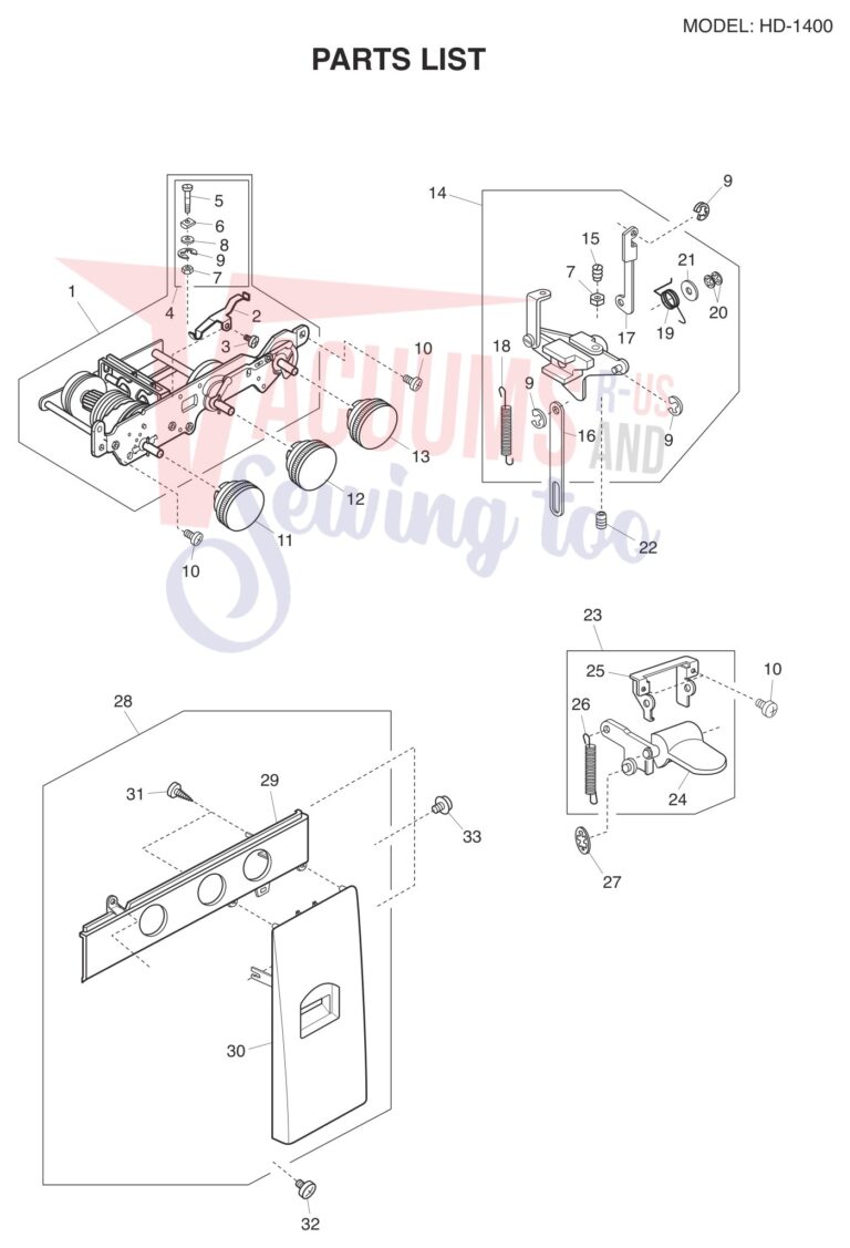 Janome HD1400 schematic page 5 preview