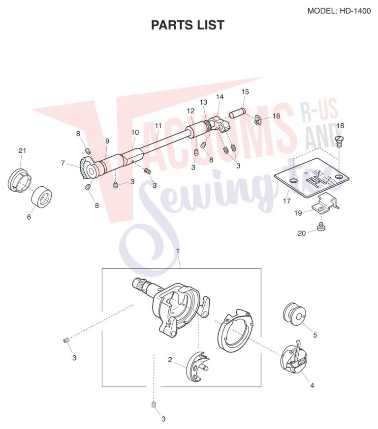 Janome HD1400 schematic page 6 preview