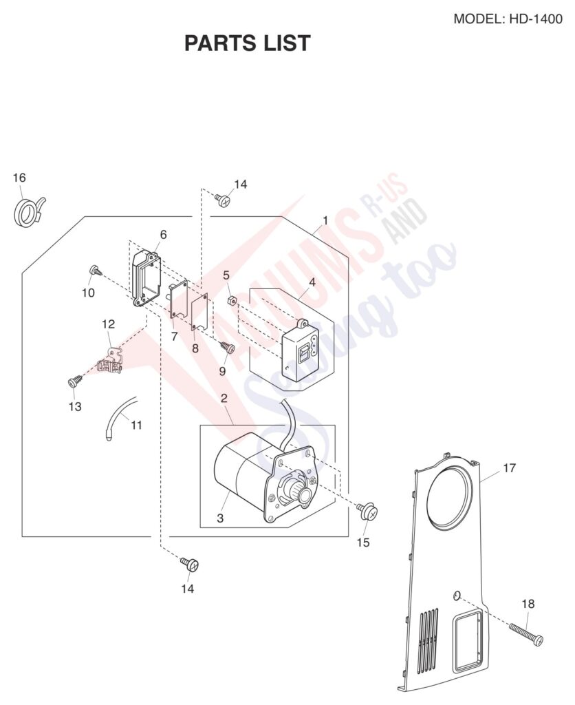 Janome HD1400 exploded schematic diagram (page 8)