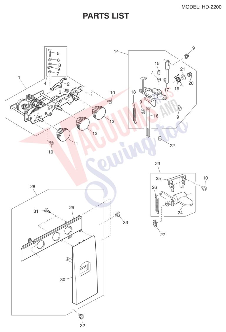 Janome HD2200 schematic page 5 preview