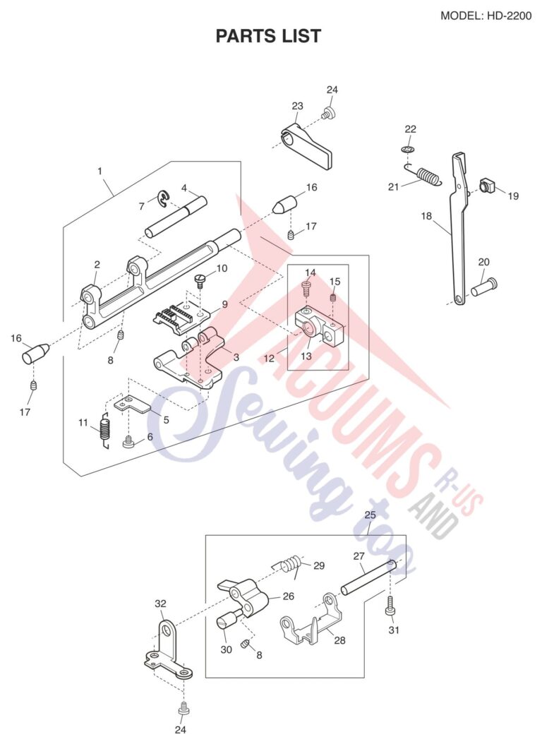 Janome HD2200 schematic page 7 preview