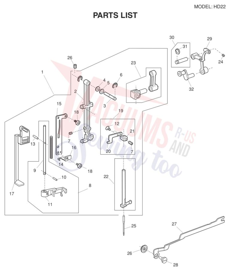 Necchi HD22 schematic page 3 preview