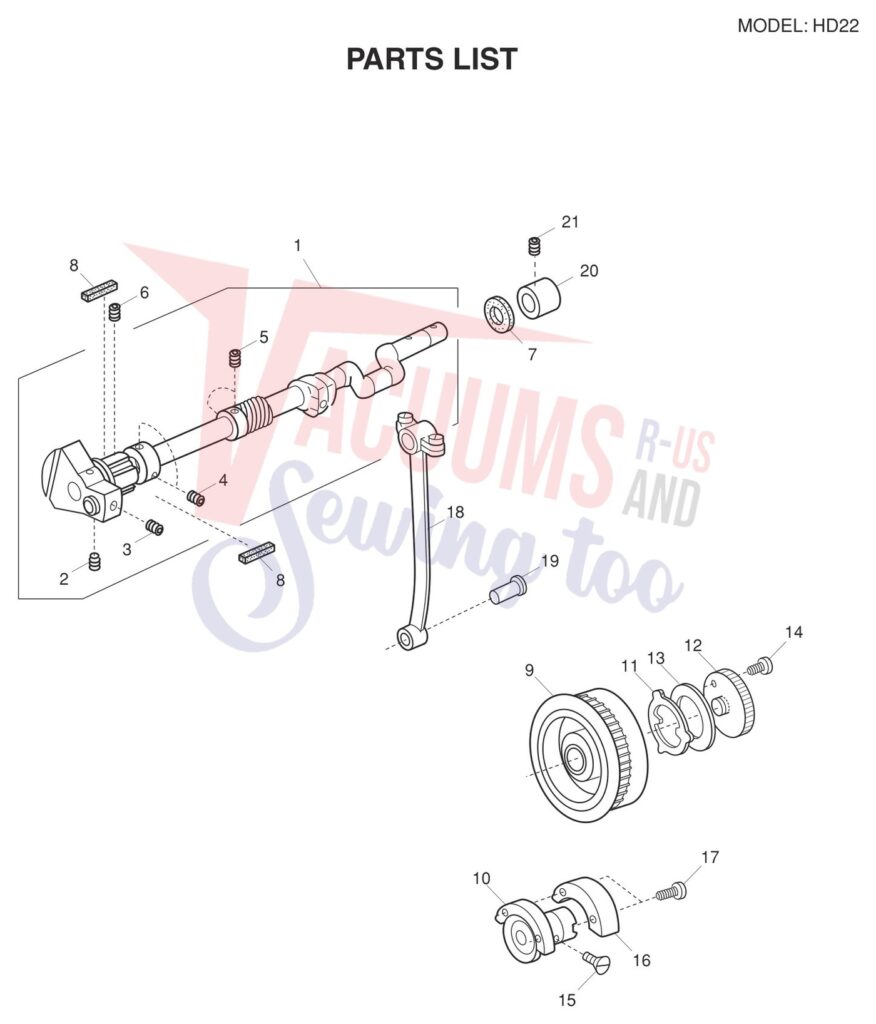 Necchi HD22 exploded schematic diagram (page 4)