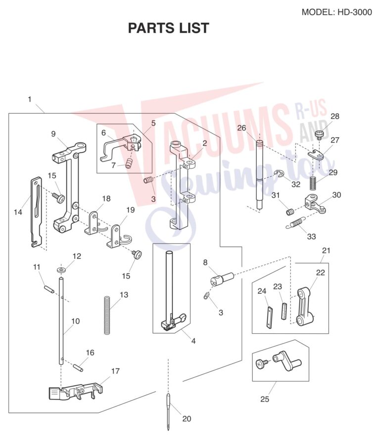 Janome HD3000 V2 schematic page 7 preview