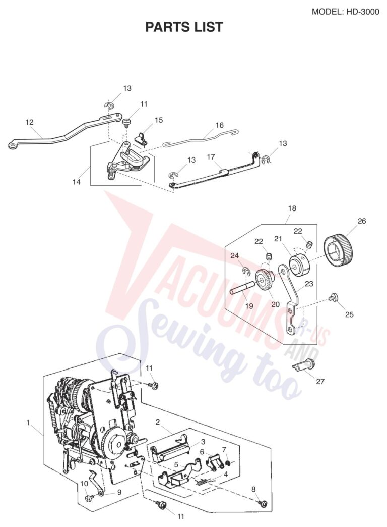 Janome HD3000 V2 schematic page 12 preview