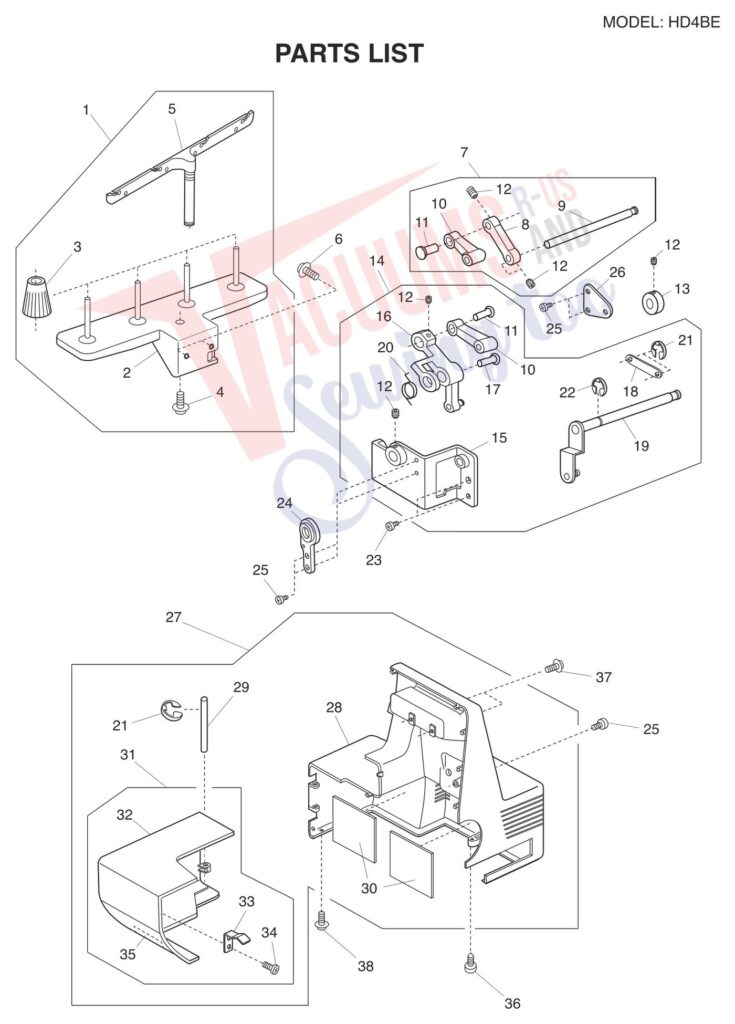 Janome HD4 exploded schematic diagram (page 5)