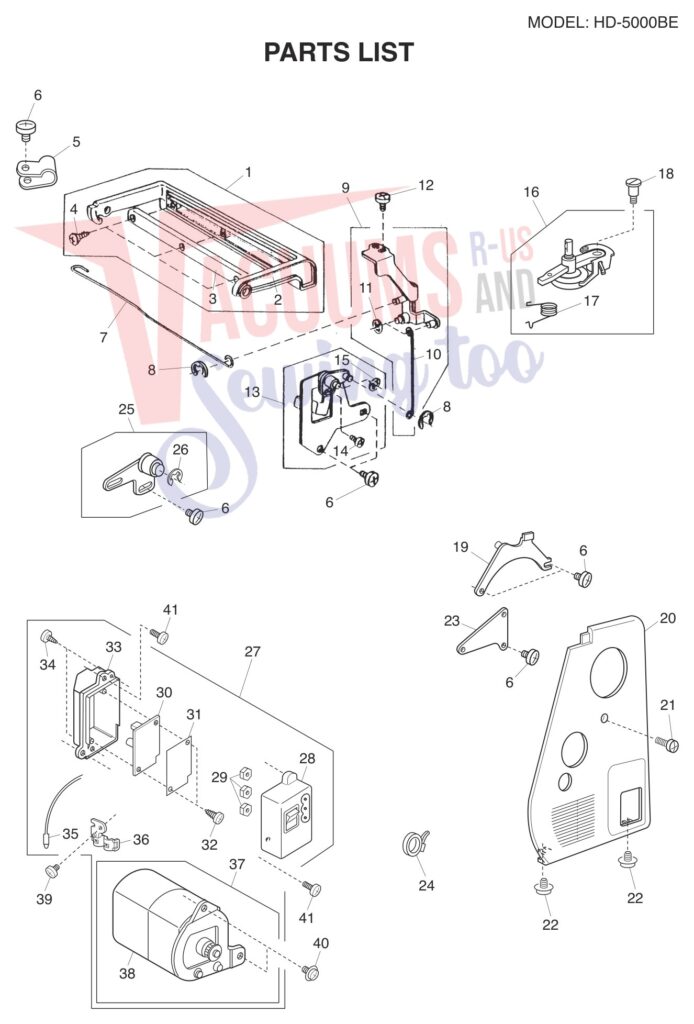 Janome HD5000BE exploded schematic diagram (page 3)