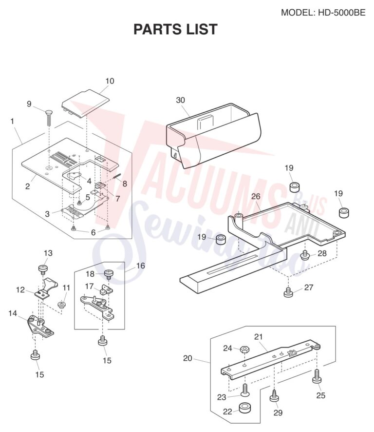 Janome HD5000BE schematic page 5 preview