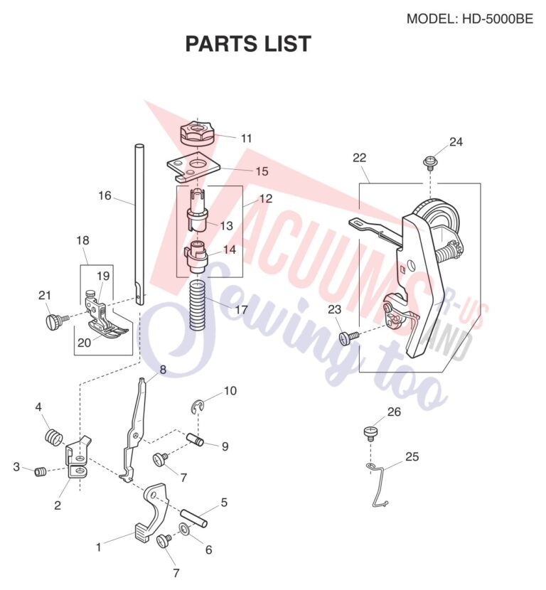 Janome HD5000BE schematic page 6 preview