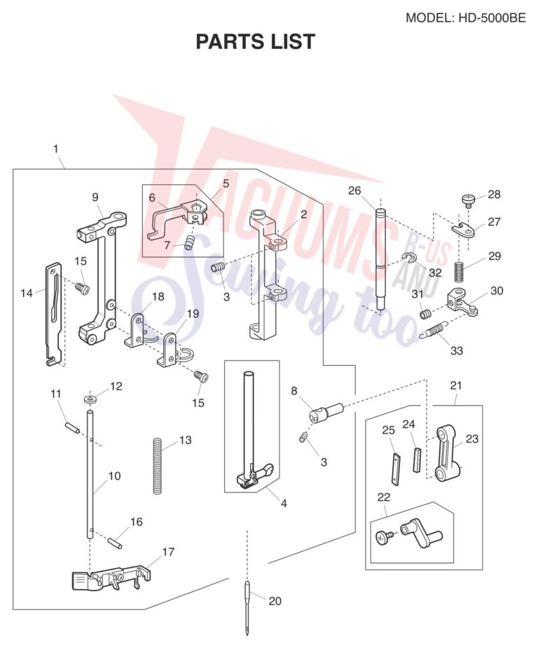 Janome HD5000BE schematic page 7 preview