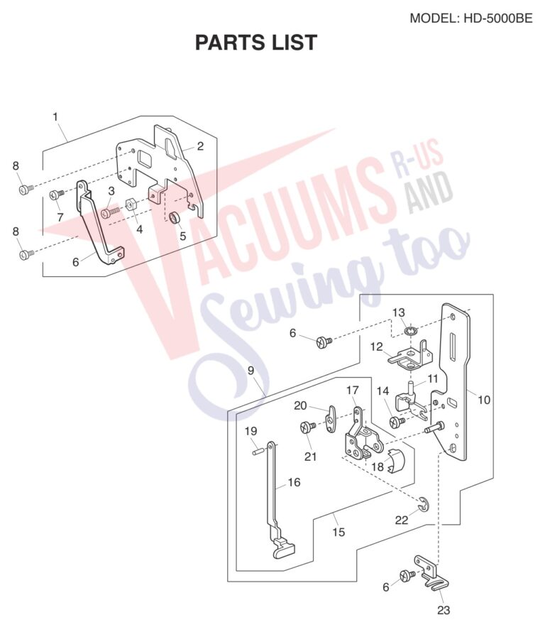 Janome HD5000BE schematic page 8 preview