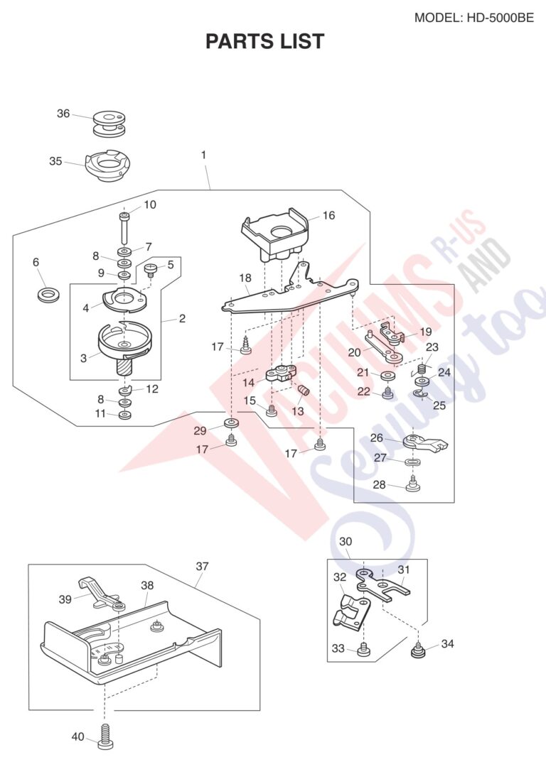 Janome HD5000BE schematic page 11 preview