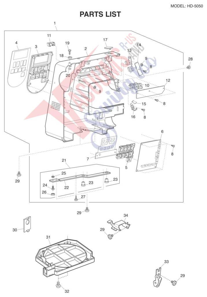 Janome HD5050 exploded schematic diagram (page 6)