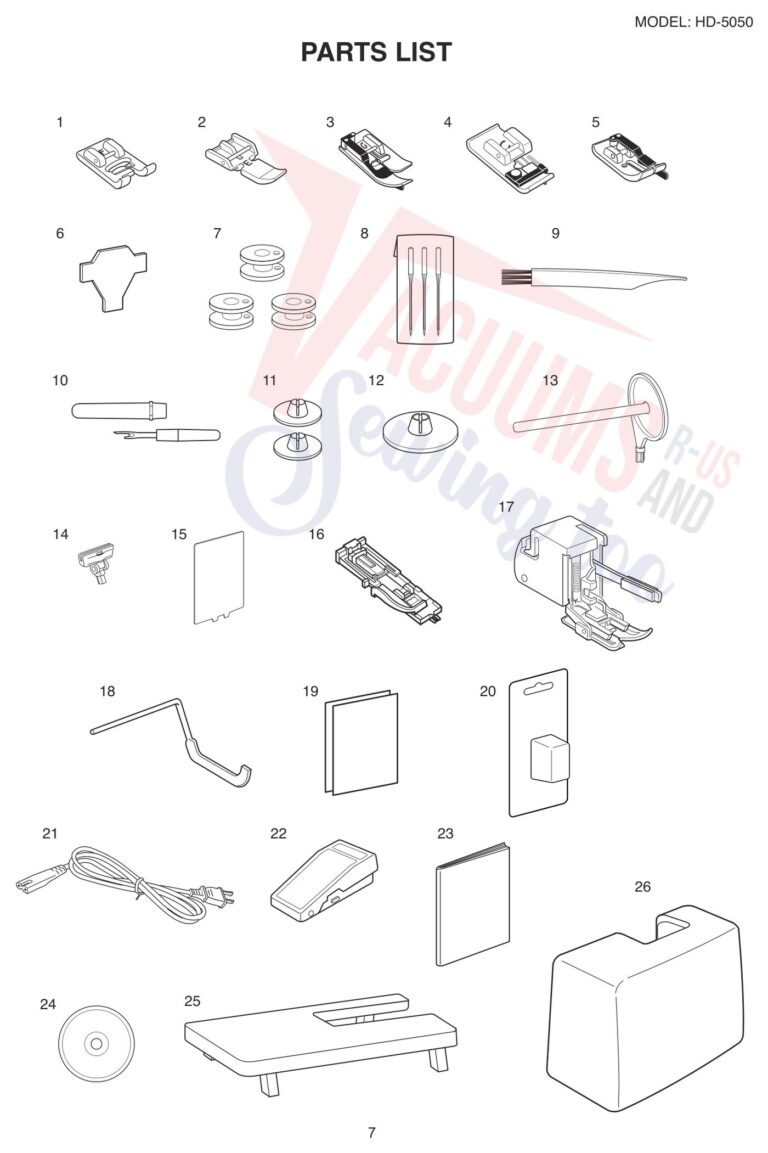 Janome HD5050 schematic page 7 preview