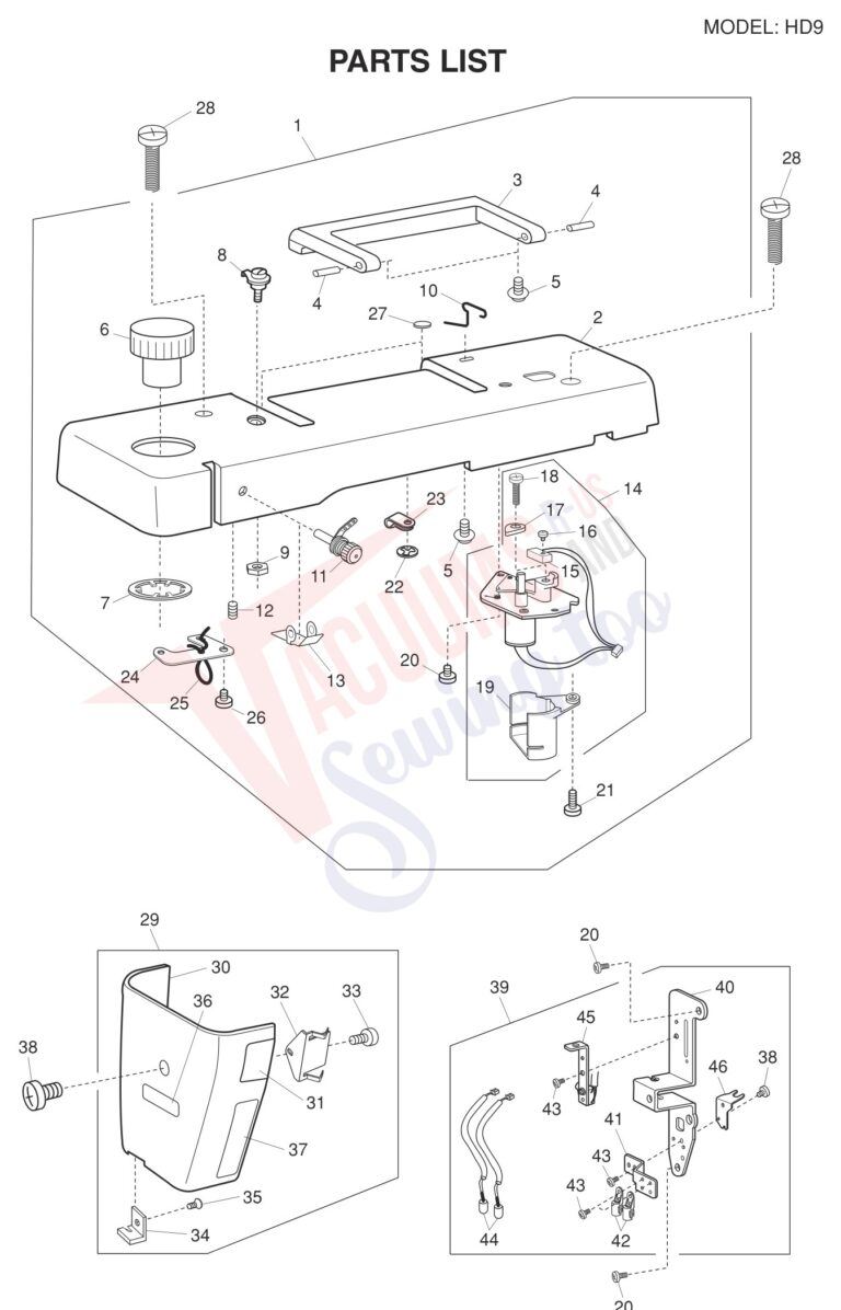 Janome HD9 schematic page 1 preview