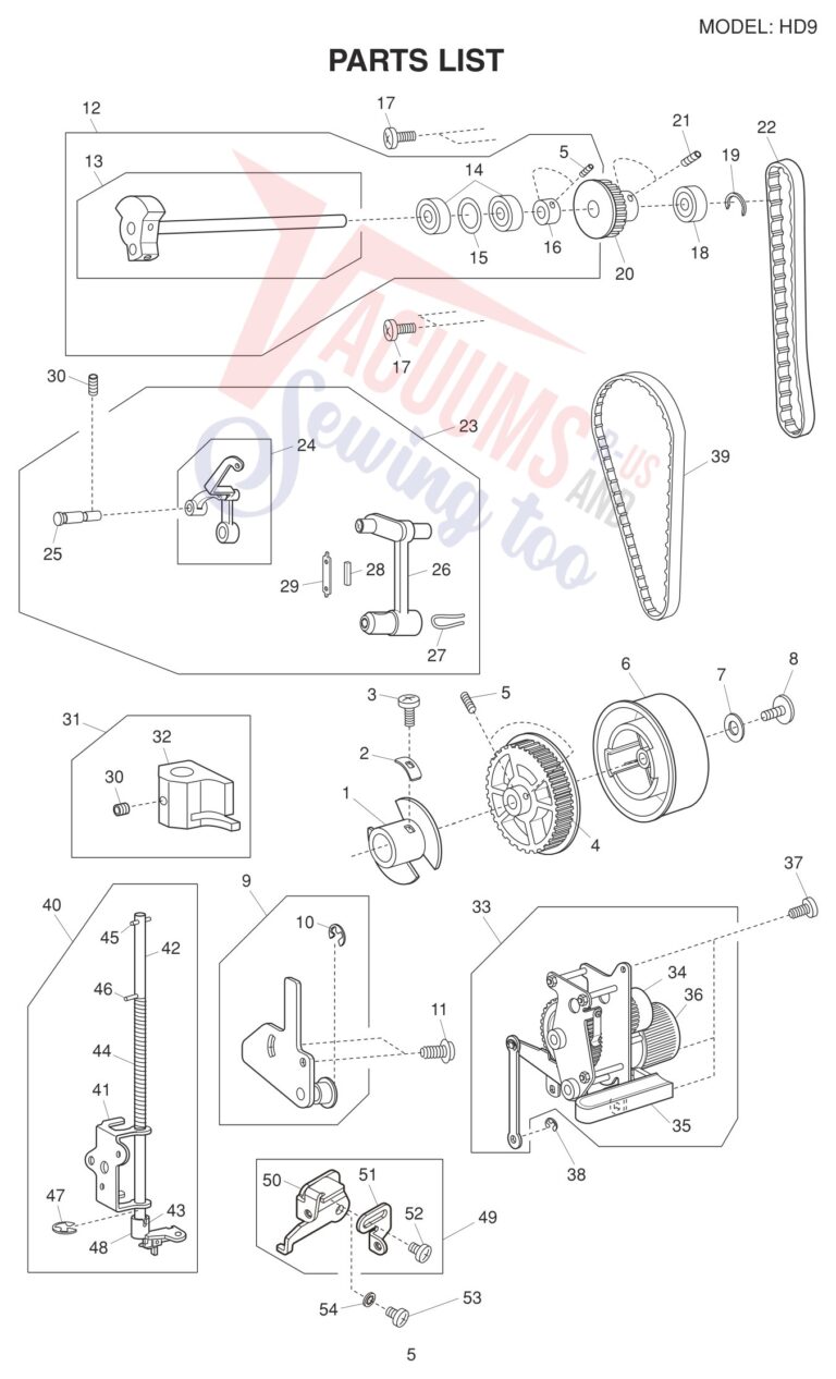 Janome HD9 schematic page 9 preview