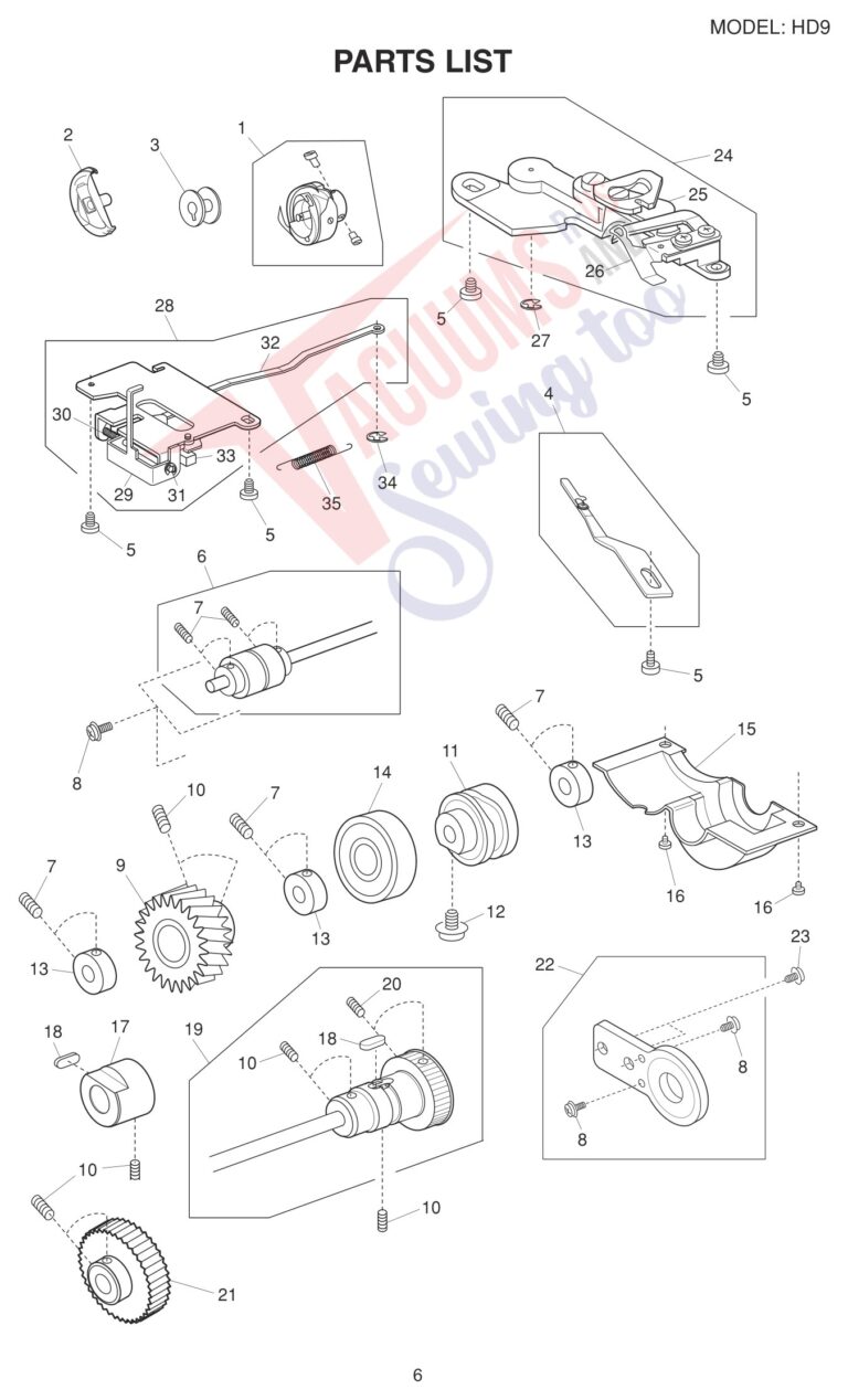 Janome HD9 schematic page 10 preview