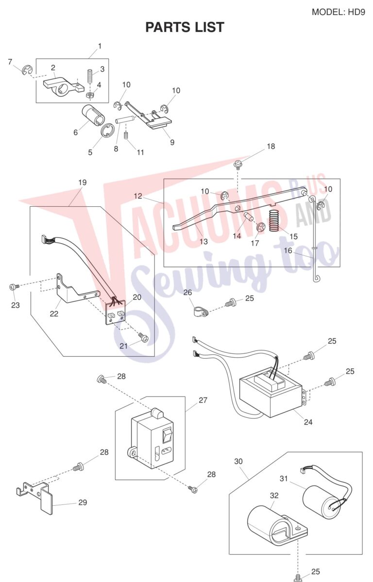 Janome HD9 schematic page 13 preview