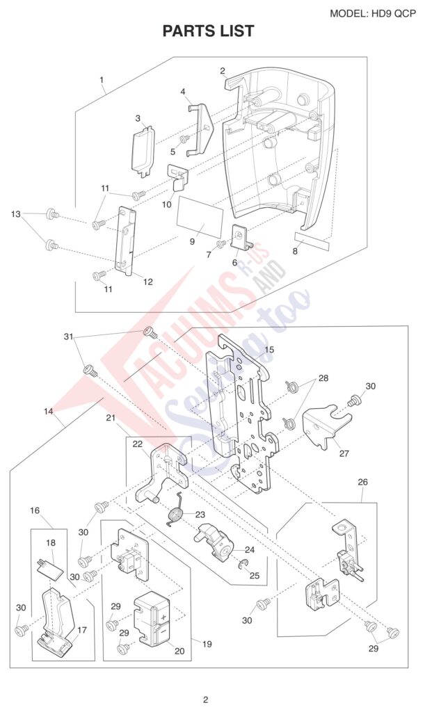 Janome HD9QCP exploded schematic diagram (page 5)