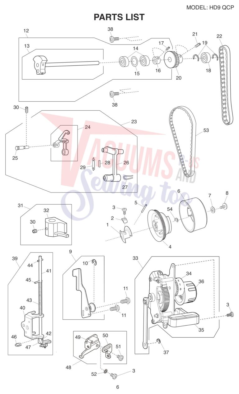 Janome HD9QCP schematic page 9 preview