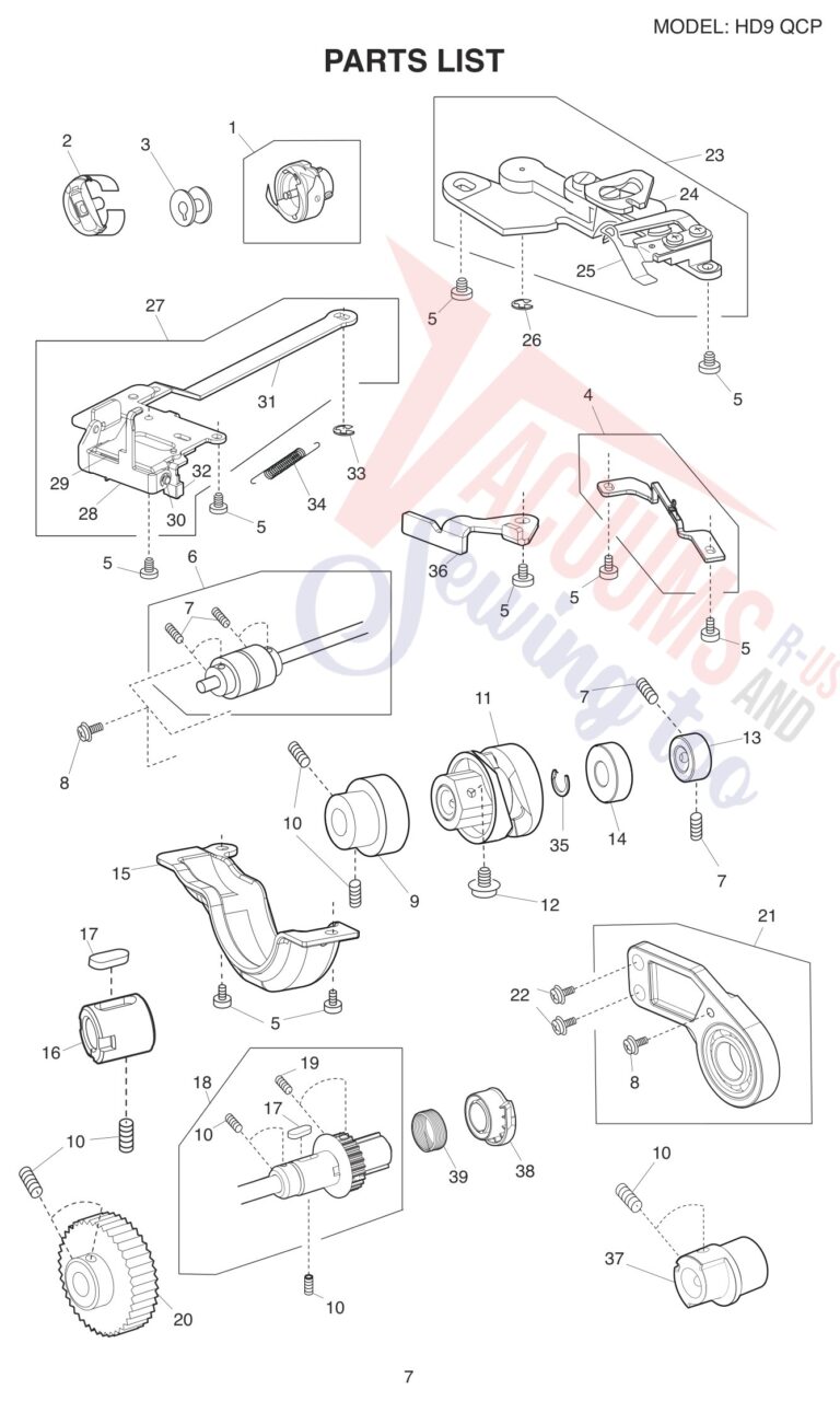 Janome HD9QCP schematic page 10 preview
