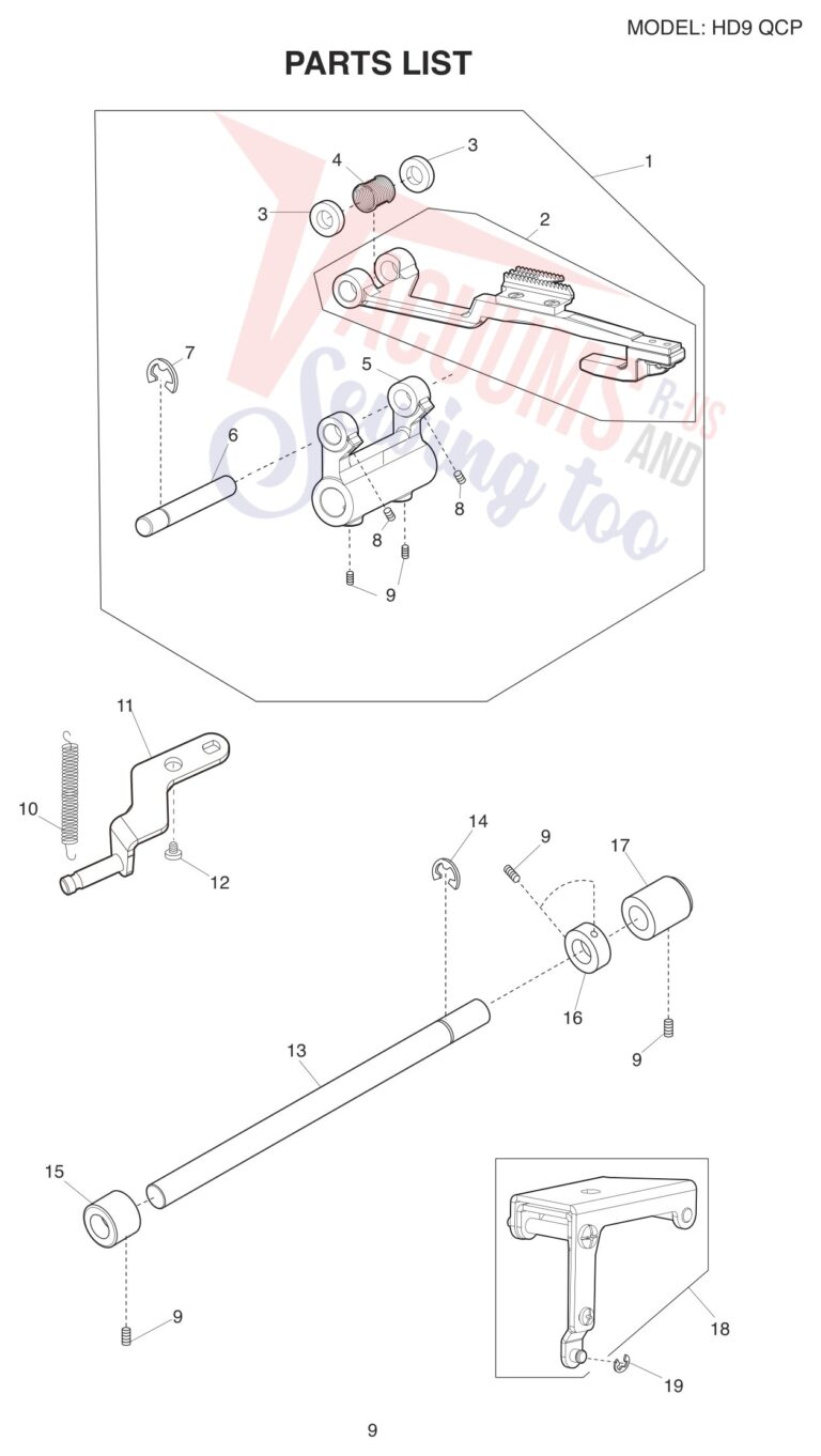Janome HD9QCP schematic page 12 preview