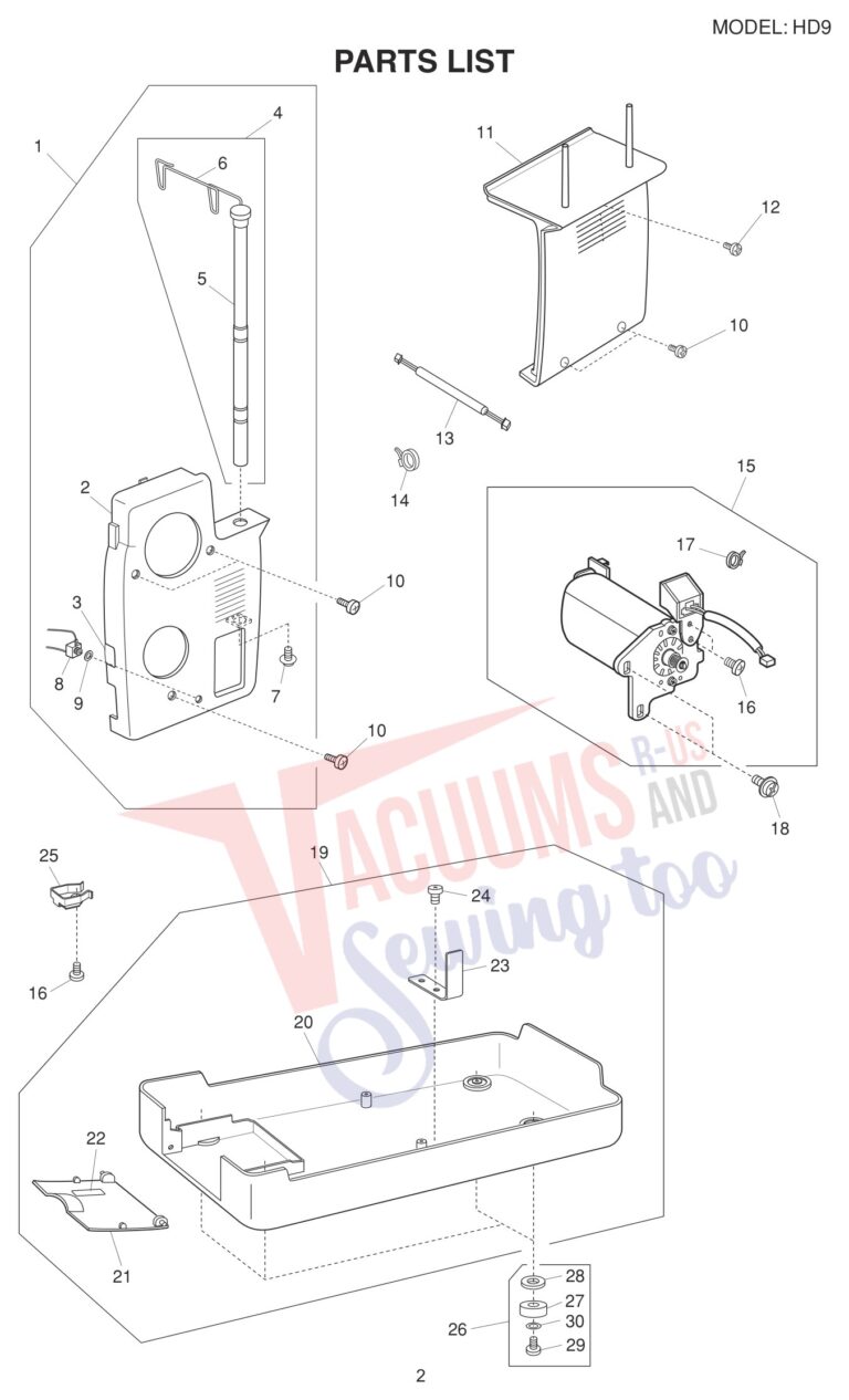 Janome HD9 V2 schematic page 3 preview