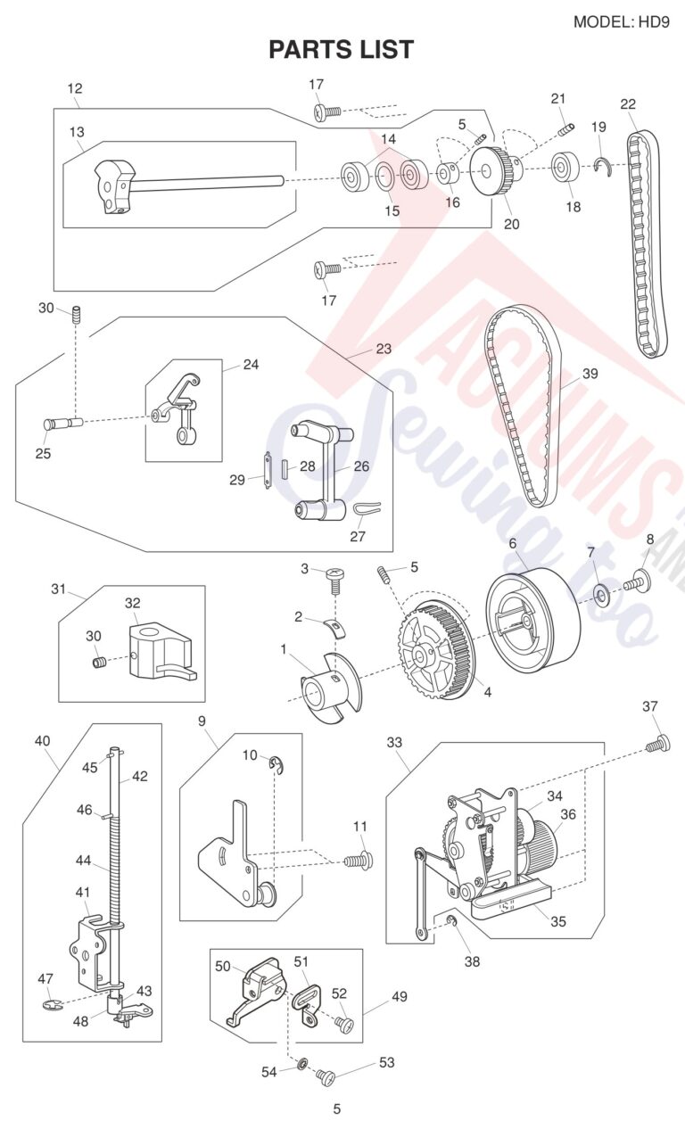 Janome HD9 V2 schematic page 6 preview