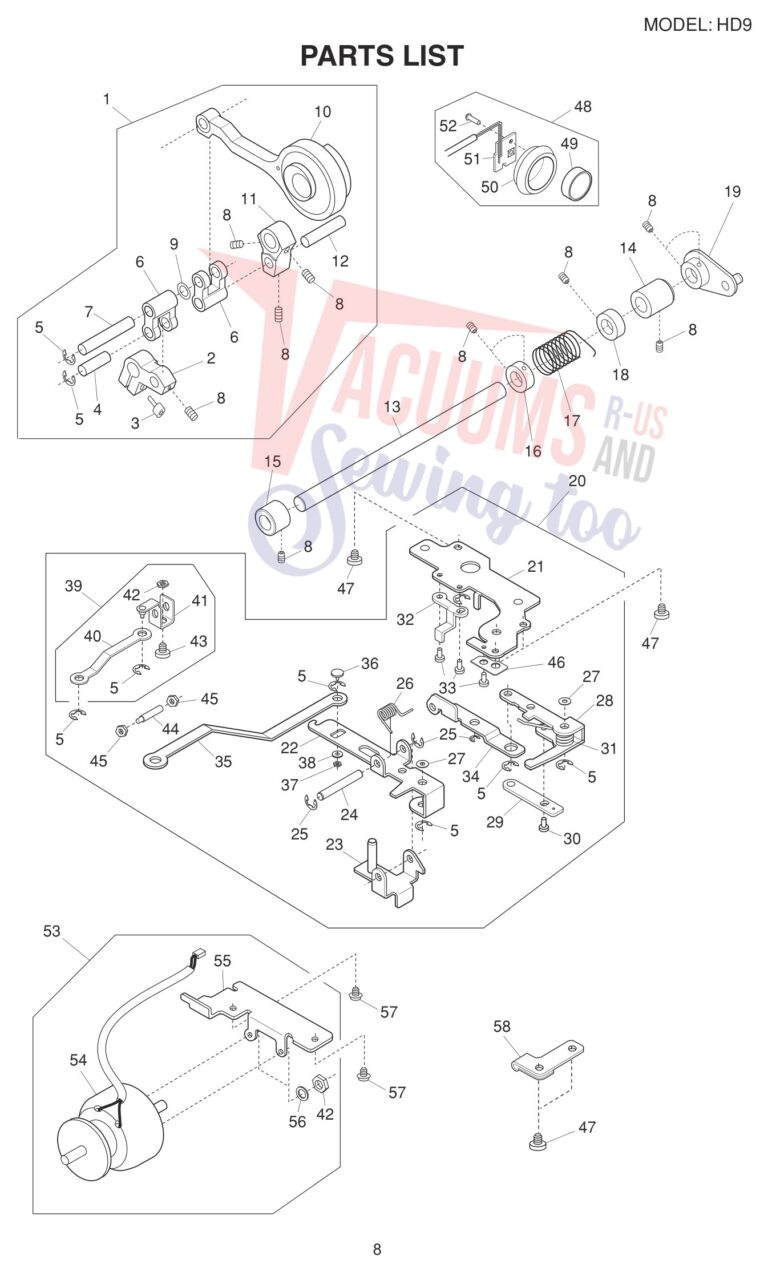 Janome HD9 V2 schematic page 9 preview